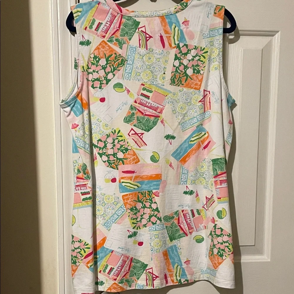 Denim&Co Colorful Patterned Tank Top - Picture 3 of 9